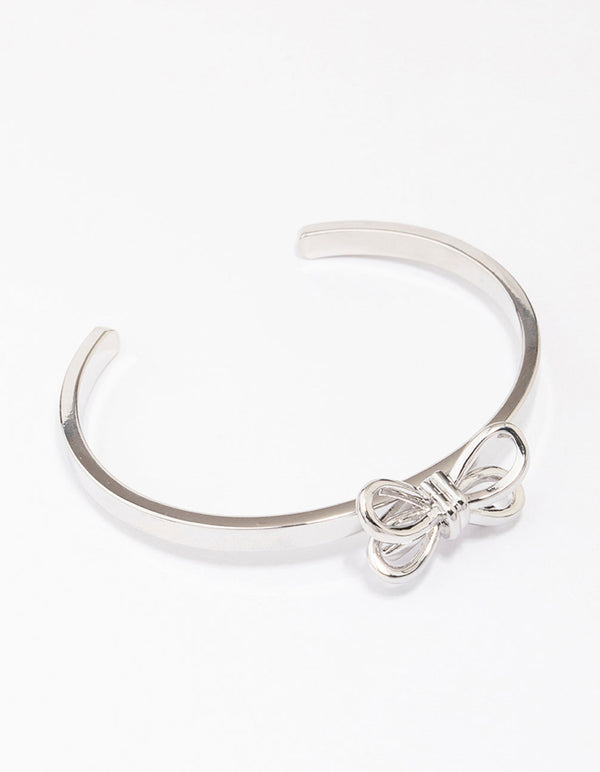 Silver Bow Wrist Cuff