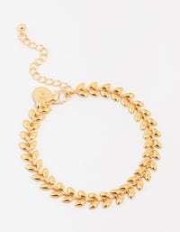 Gold Plated Brass Toga Leaf Bracelet - link has visual effect only