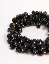 Black Beaded Textured Bracelet - link has visual effect only