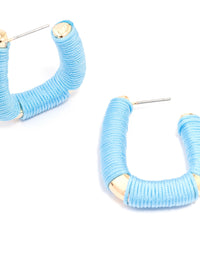 Gold Oval Woven Hoop Earrings - link has visual effect only