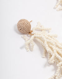 Raffia Sea Coral Drop Earrings - link has visual effect only