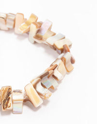 Neutral Mixed Bead Stretch Bracelet - link has visual effect only