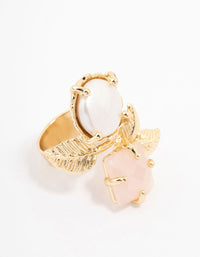 Gold Plated Vintage Floral Cocktail Ring - link has visual effect only