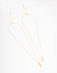 Gold Diamante Teddy Pendant Necklace Pack - link has visual effect only