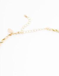 Gold Twisted Pendant Necklace - link has visual effect only