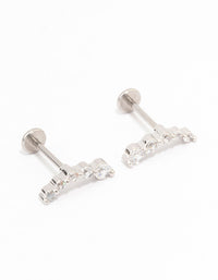 Surgical Steel Cubic Zirconia Large Crawler Flat Back 2-Pack - link has visual effect only