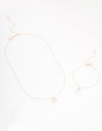 Rose Gold Heart Diamante Jewellery Set - link has visual effect only