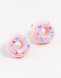 Sprinkle Doughnut Stud Earrings - link has visual effect only