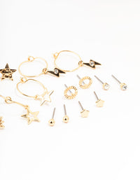 Gold Celestial Cross Earrings 12-Pack - link has visual effect only