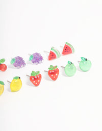 Silver Fruit Salad Earring 8-Pack - link has visual effect only