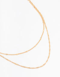 Gold Rope Double Chain Necklace - link has visual effect only