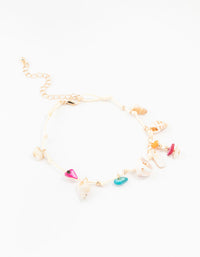 Shell Charm Cord Anklet - link has visual effect only