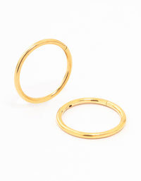 Gold Plated Titanium Sleeper Earrings 12 MM - link has visual effect only