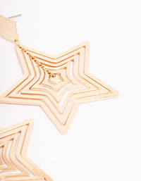 Gold Diamante & Star Drop Earrings - link has visual effect only