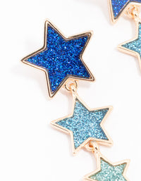 Eras Gold Plated Glitter Star Drop Earrings - link has visual effect only