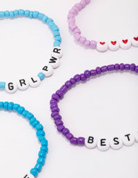 Blue & Purple Beaded BFF Friendship Bracelet 5-Pack - link has visual effect only