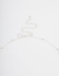 Silver Plated Mary Cross Ball Necklace - link has visual effect only