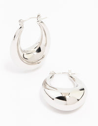 Waterproof Stainless Steel Full Loop Drop Hoop Earrings - link has visual effect only