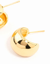 Waterproof Gold Plated Stainless Steel Bubble Hoop Earrings - link has visual effect only