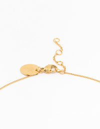 Waterproof Gold Plated Stainless Steel Organic Disc Pendant Necklace - link has visual effect only