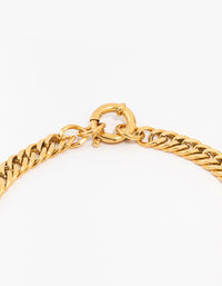 Waterproof Gold Plated Stainless Steel Chain Necklace - link has visual effect only