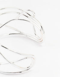 Silver Plated Organic Wire Cuff Bracelet - link has visual effect only