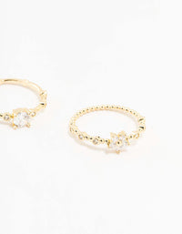 Gold Plated Bamboo Pearl Rings 3-Pack - link has visual effect only