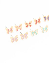 Pastel Gold Butterfly Earrings 8-Pack - link has visual effect only