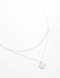 Silver Double Layered Disc Necklace - link has visual effect only