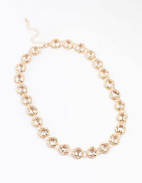 Gold Diamante Statement Necklace - link has visual effect only