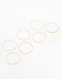 Gold Mixed Textured Bangle Bracelets 5-Pack - link has visual effect only