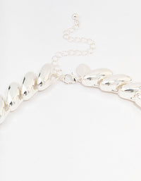 Silver Chunky Short Necklace - link has visual effect only