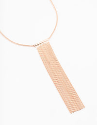 Rose Gold Tassle Chain Necklace - link has visual effect only