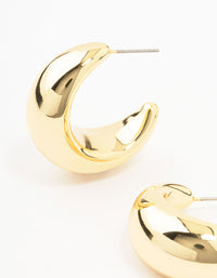 Gold Plated Extra Large Thick Hoop Earrings - link has visual effect only