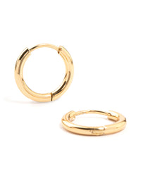 Waterproof Gold Plated Stainless Steel Core Clicker Earrings 14 MM - link has visual effect only