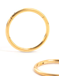 Waterproof Gold Plated Stainless Steel Sleeper Earrings 12 MM - link has visual effect only