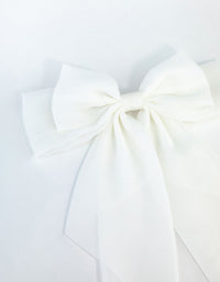 Opaque Draped Fabric Bow Clip - link has visual effect only