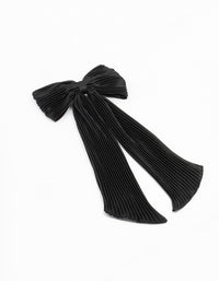 Classic Black Plisse Bow Clip - link has visual effect only