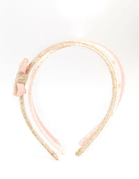 Kids Pink & Gold Headband 3-Pack - link has visual effect only