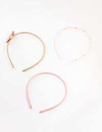 Kids Pink & Gold Headband 3-Pack - link has visual effect only