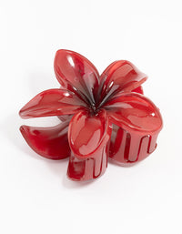 Burgundy Hibiscus Flower Claw Clip - link has visual effect only