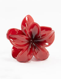 Burgundy Hibiscus Flower Claw Clip - link has visual effect only