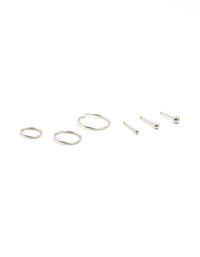 Titanium Graduating Nose Rings & Studs 6-Pack - link has visual effect only