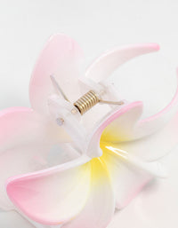 White  Frangipani Flower Claw Clip - link has visual effect only