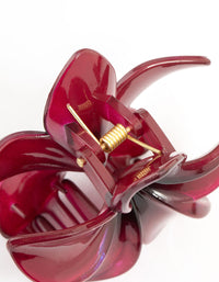 Burgunday Frangipani Hair Claw Clip - link has visual effect only