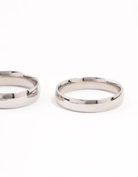 Waterproof Stainless Steel Plain Band Rings 3-Pack - link has visual effect only