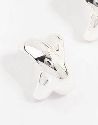 Silver Plated X Cross Stud Earrings - link has visual effect only