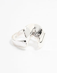 Silver Plated Metal Twist Ring - link has visual effect only