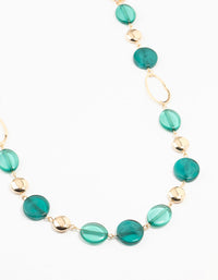 Blue Stone Gold Necklace - link has visual effect only