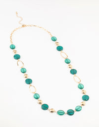 Blue Stone Gold Necklace - link has visual effect only